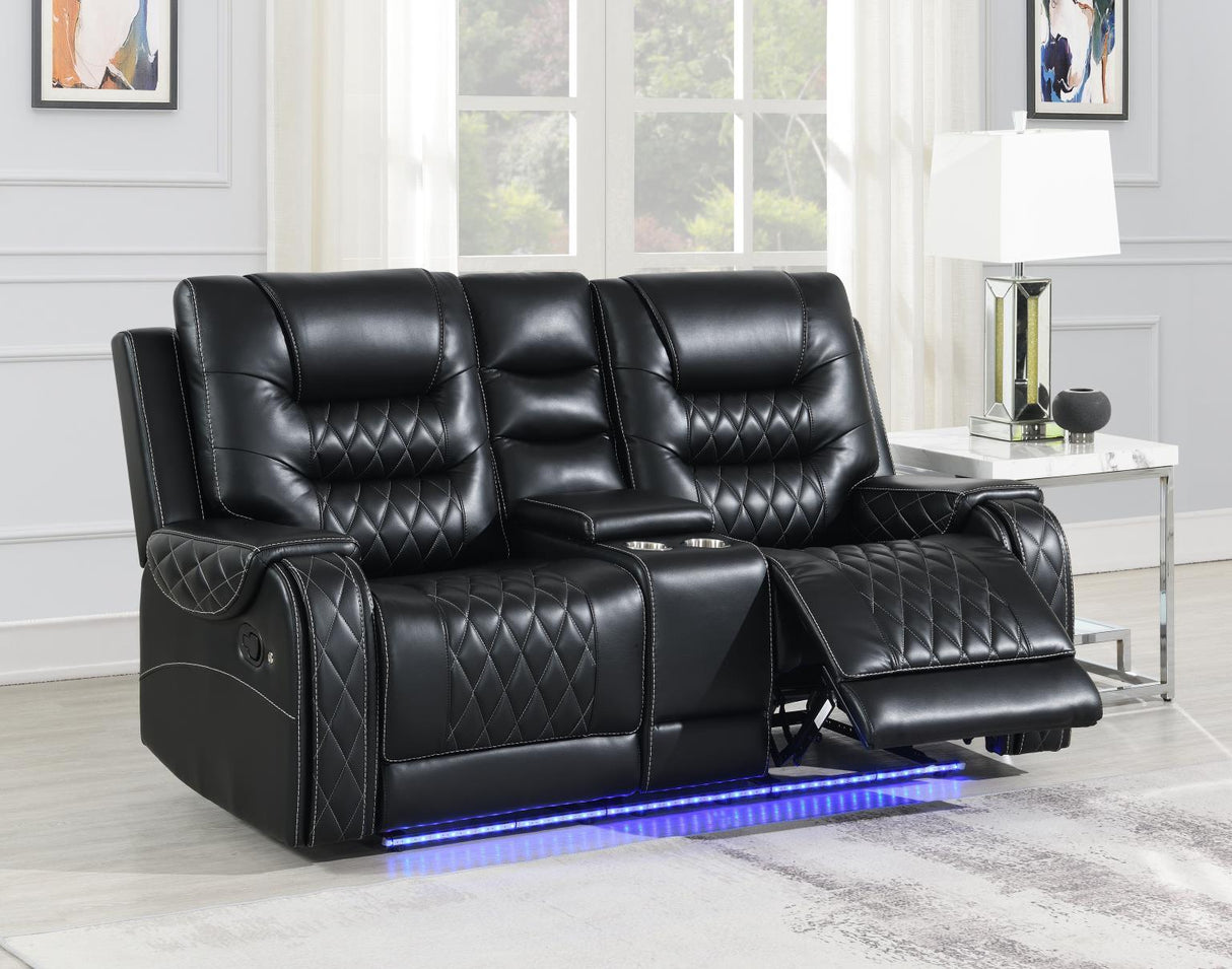 U140 - Motion Loveseat - Black