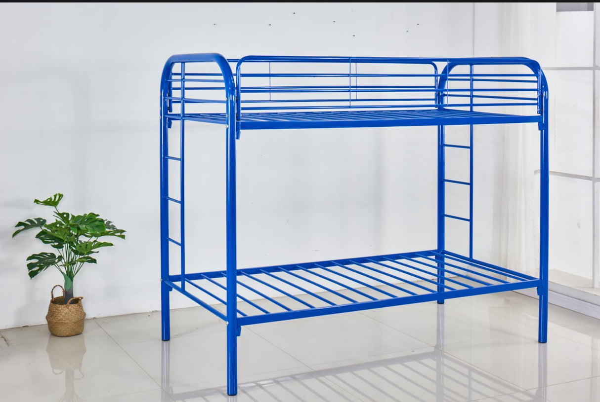S137 - Twin Over Twin Bunk Bed - Blue