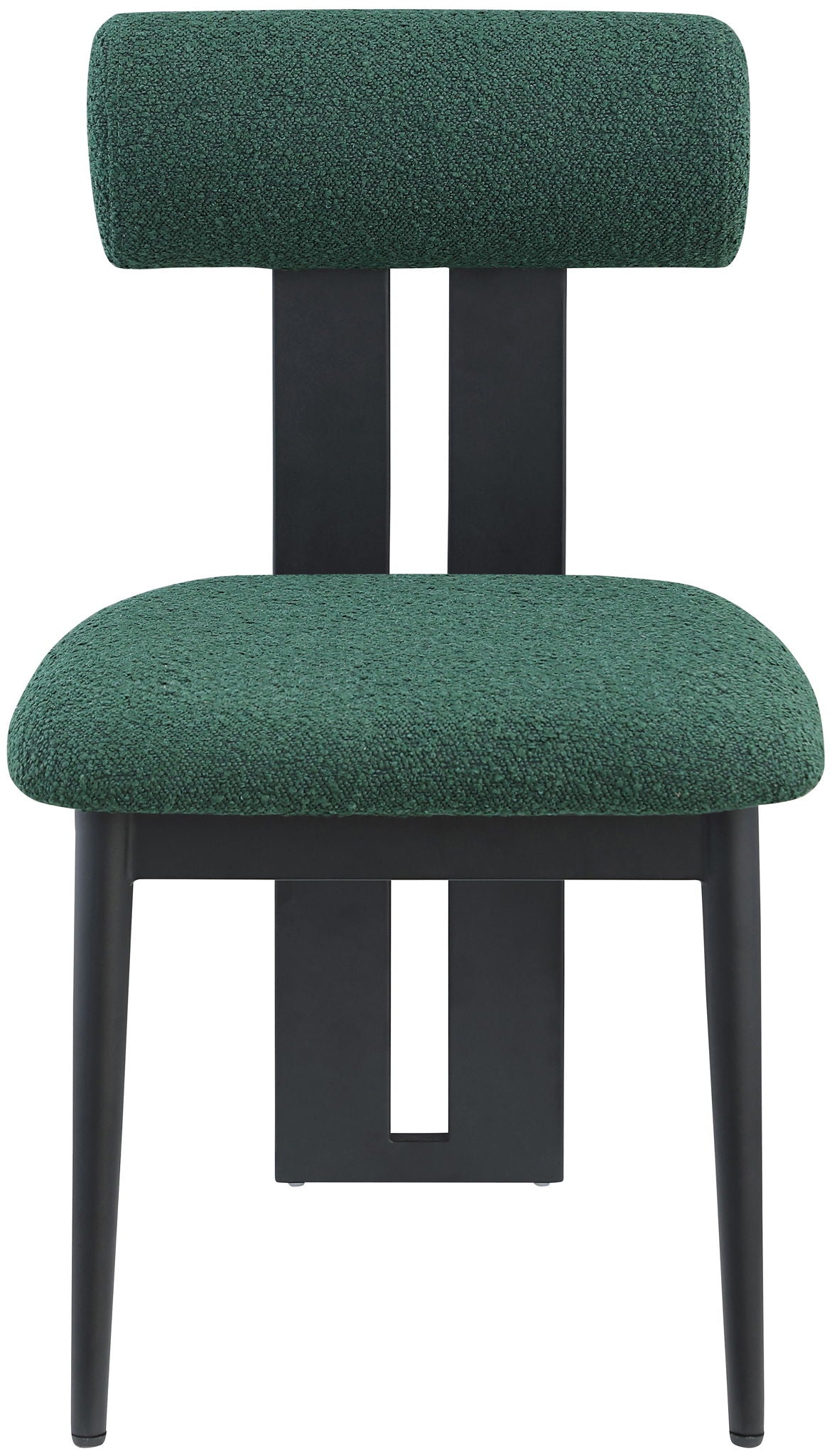 Dario - Boucle Dining Chair With Black Frame (Set of 2)