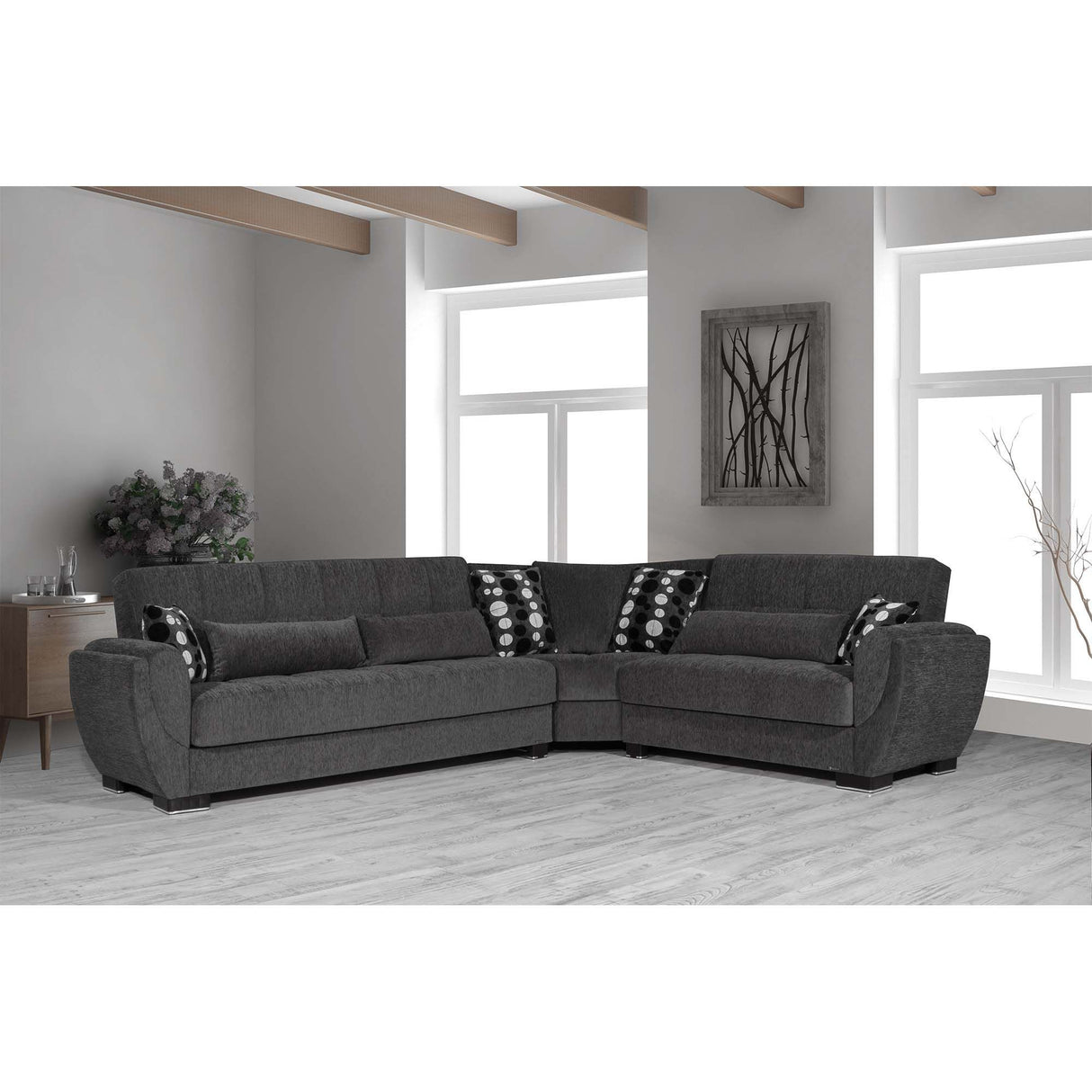 Ottomanson Armada Air - Upholstered Convertible Sectional With Storage