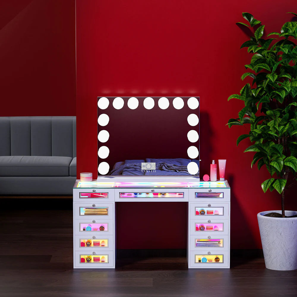 Priscilla Vanity Set - Vanity & Mirror
