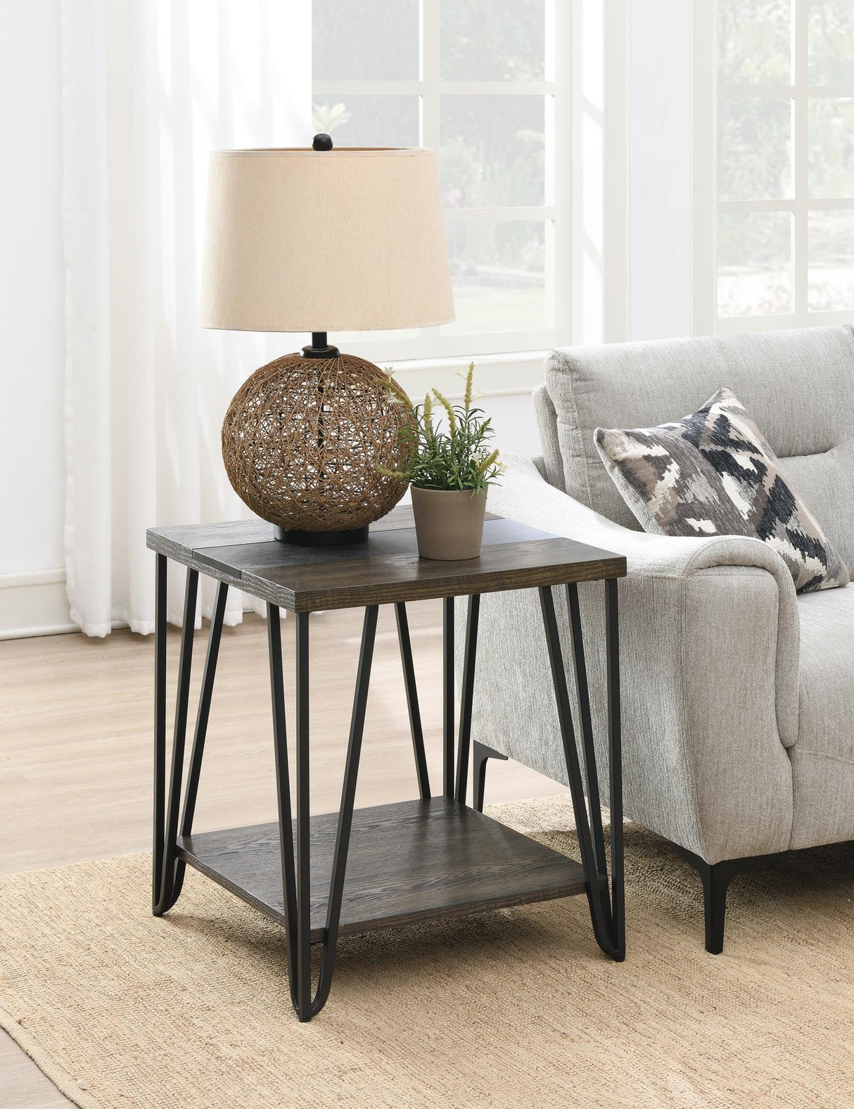 T114 - Coffee Table & 2 End Tables - Dark Brown
