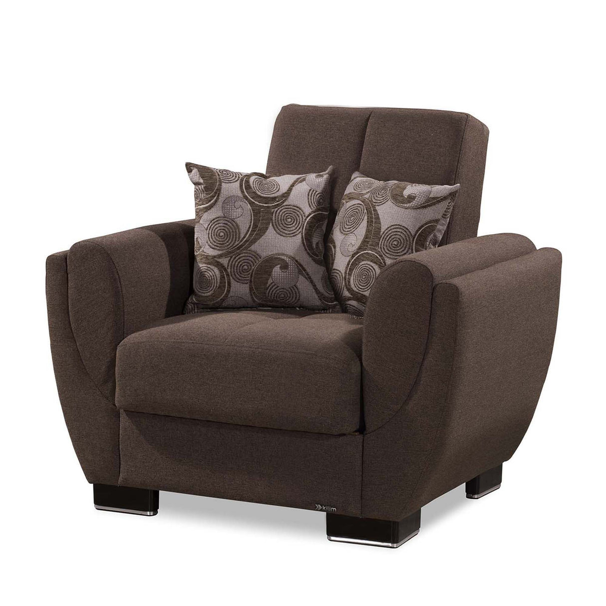 Ottomanson Armada Air - Upholstered Convertible Armchair With Storage - Polyester