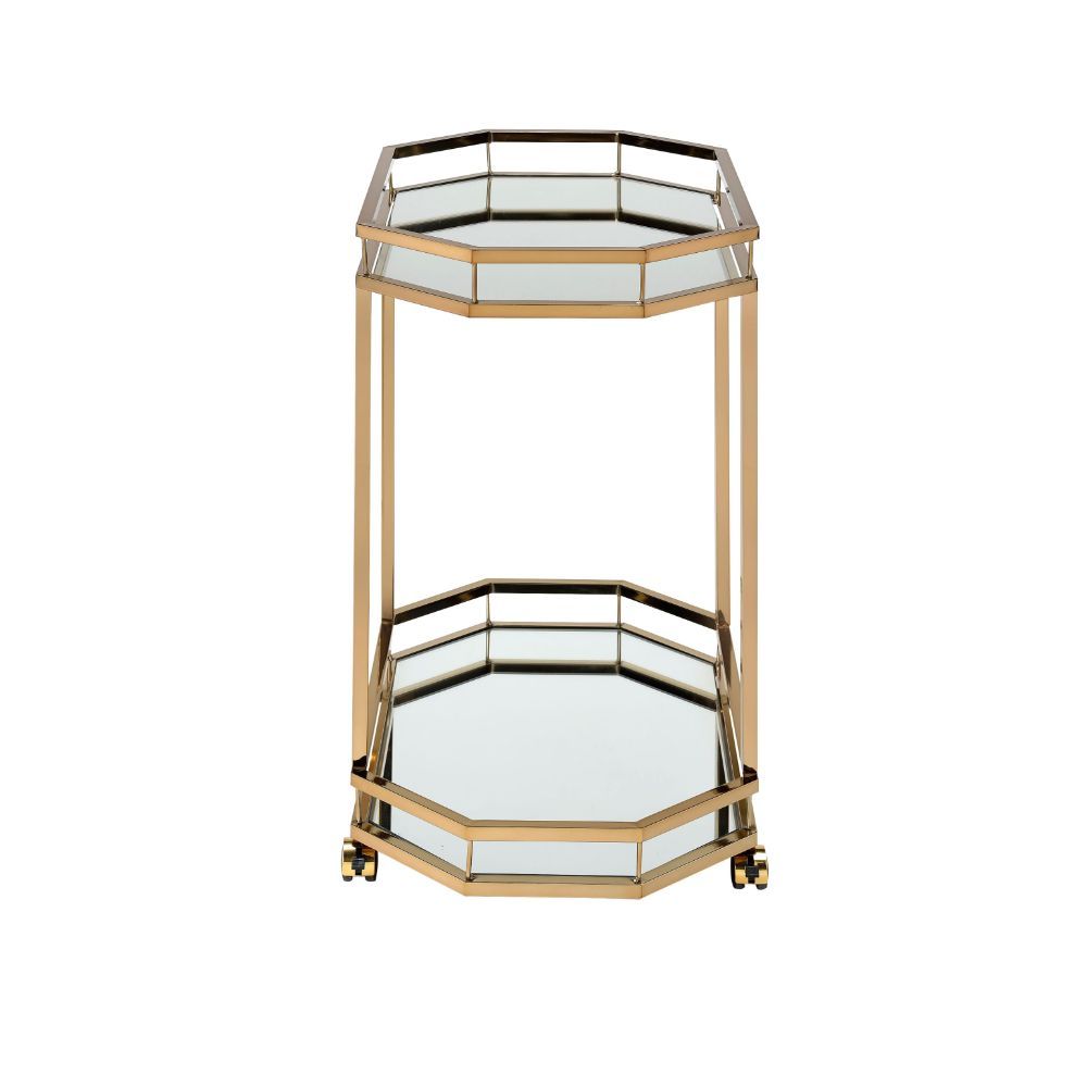 Lacole - Serving Cart - Mirrored & Champagne
