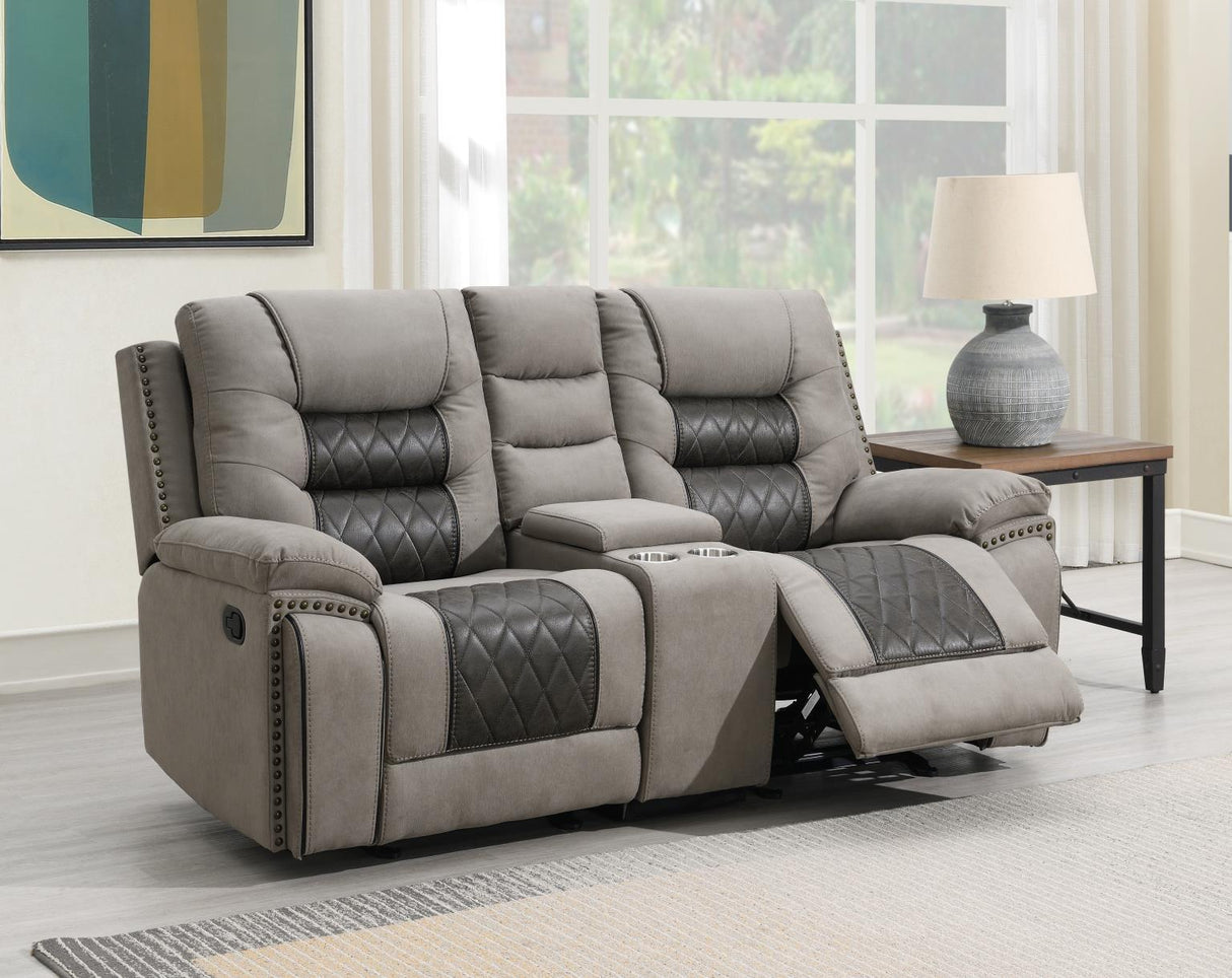 U142 - Motion Glider Loveseat - Charcoal