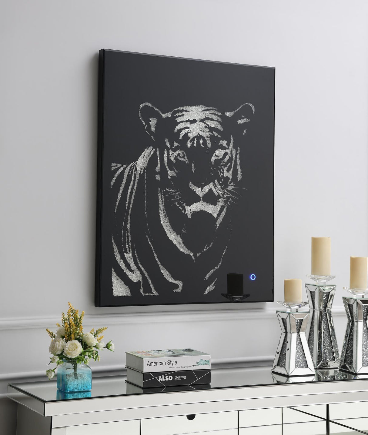 A2015 - LED Wall Art (Tiger) - Pearl Silver