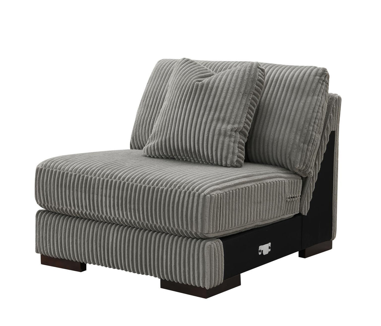 U243 - 6 Piece Sectional (2 Armless Chairs, 1 Console, 1 Right Chaise, 1 LAF Seat, 1 Wedge) - Gray