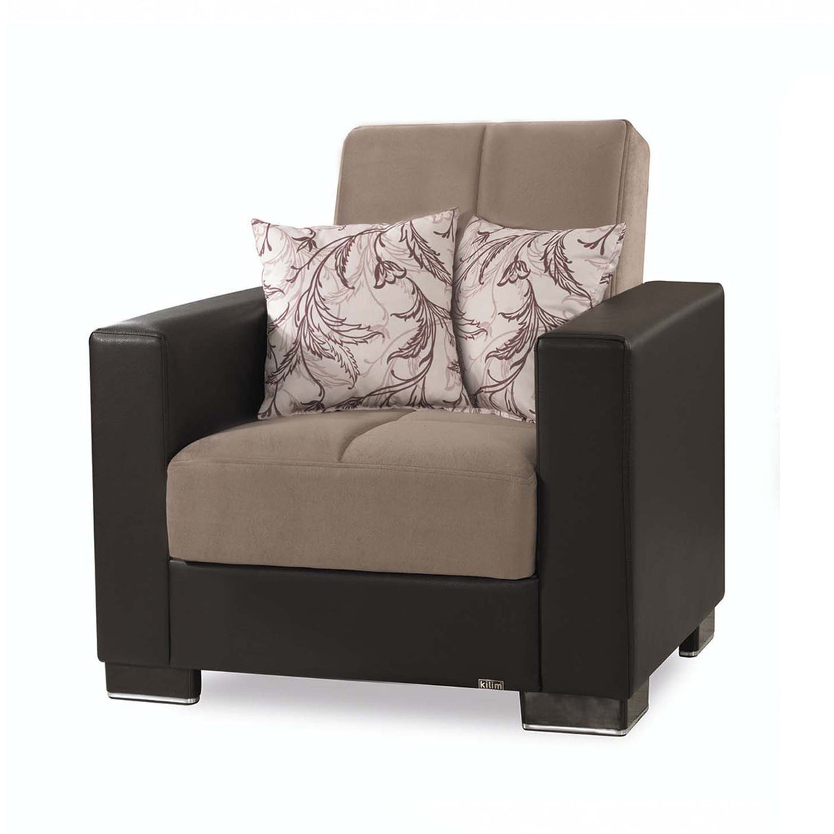 Ottomanson Armada - Upholstered Convertible Armchair With Storage - Chenille