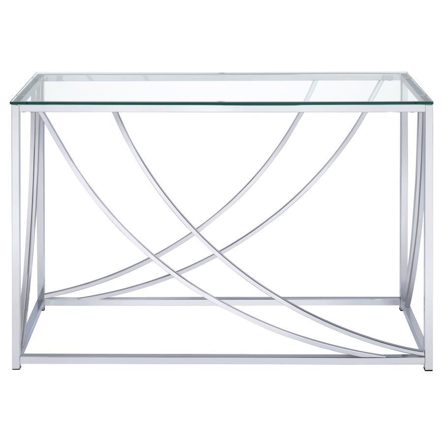 Lille - Glass Top Entryway Sofa Console Table Accents