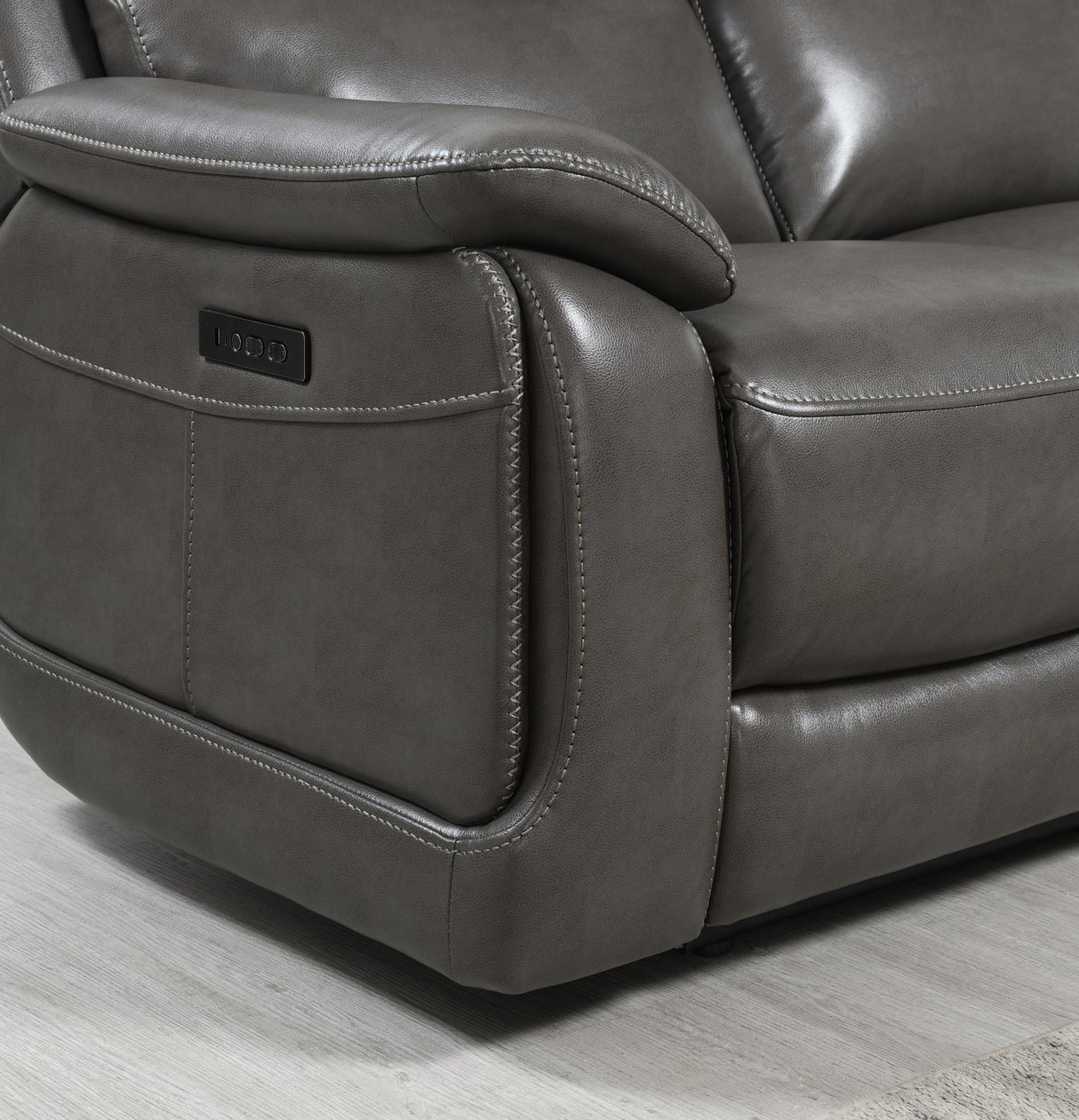 U108 - Reclining Loveseat (Gel Faux Leather) - Gray