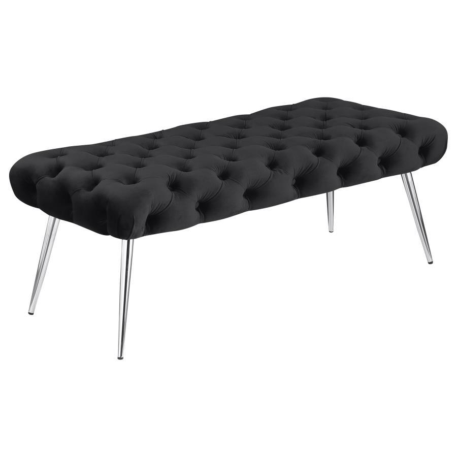 Ella - Upholstered Tufted Bench Metal Legs