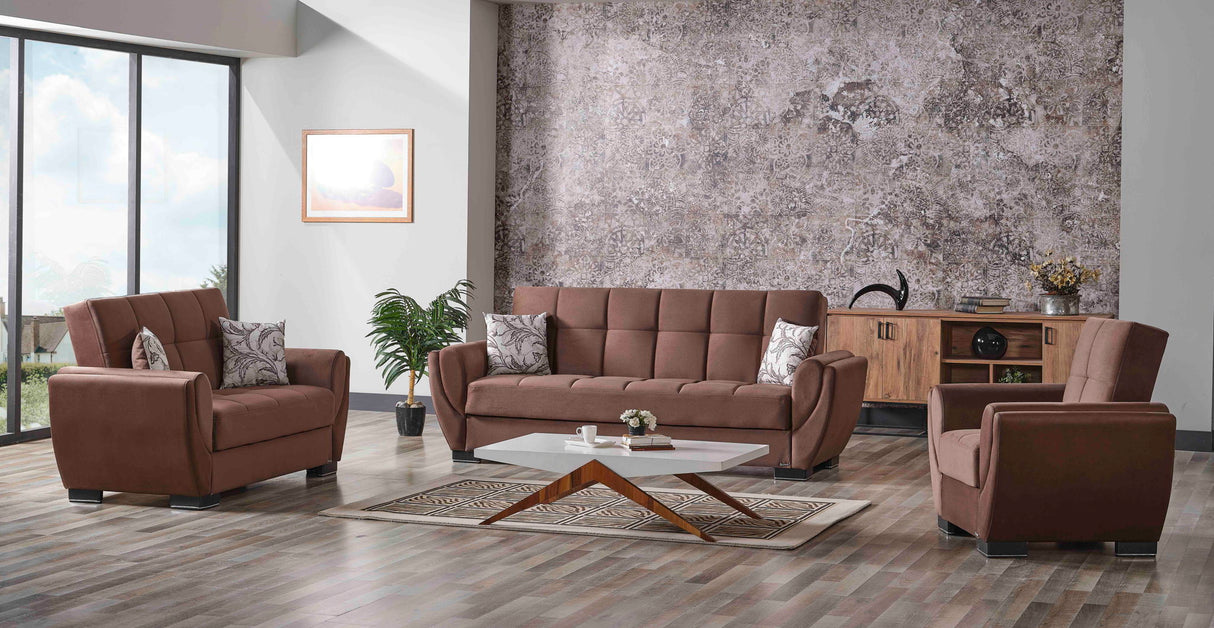 Ottomanson Armada Air - Upholstered Convertible Armchair With Storage - Microfiber