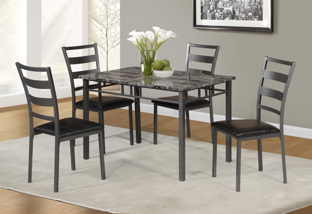 D762 - 5 Piece Dining Room Set - Dark Gray