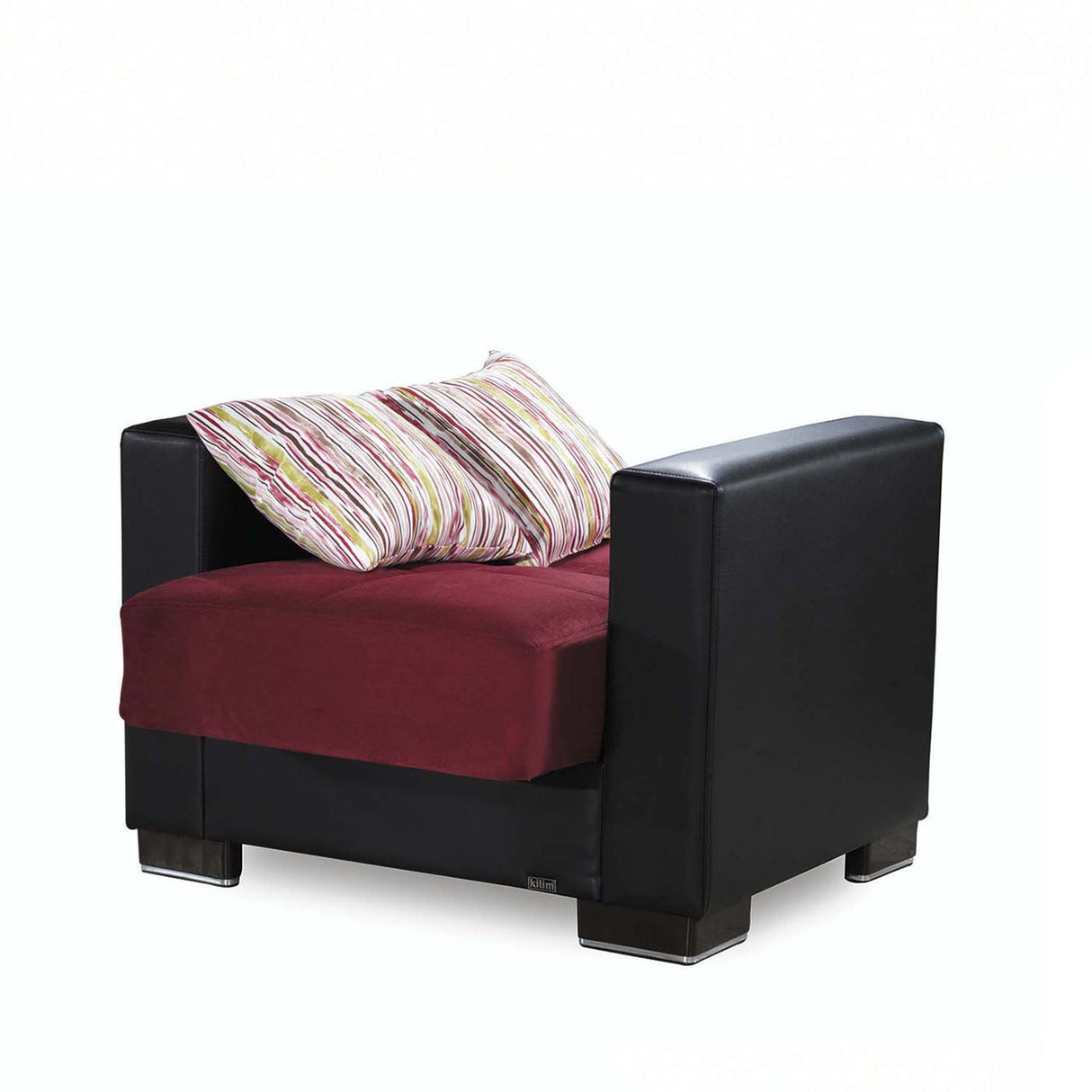 Ottomanson Armada - Upholstered Convertible Armchair With Storage - Microfiber