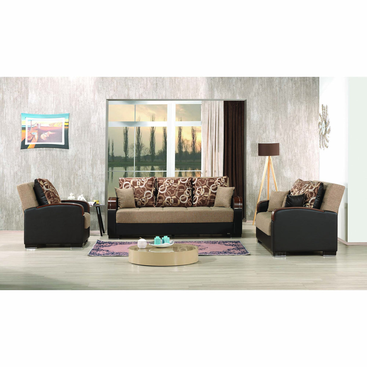Ottomanson Mobimax - Upholstered Convertible Loveseat With Storage