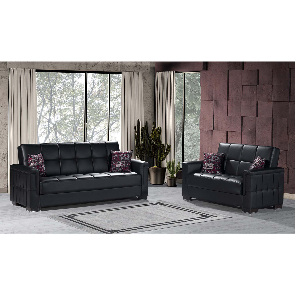 Ottomanson Armada - Upholstered Convertible Loveseat With Storage