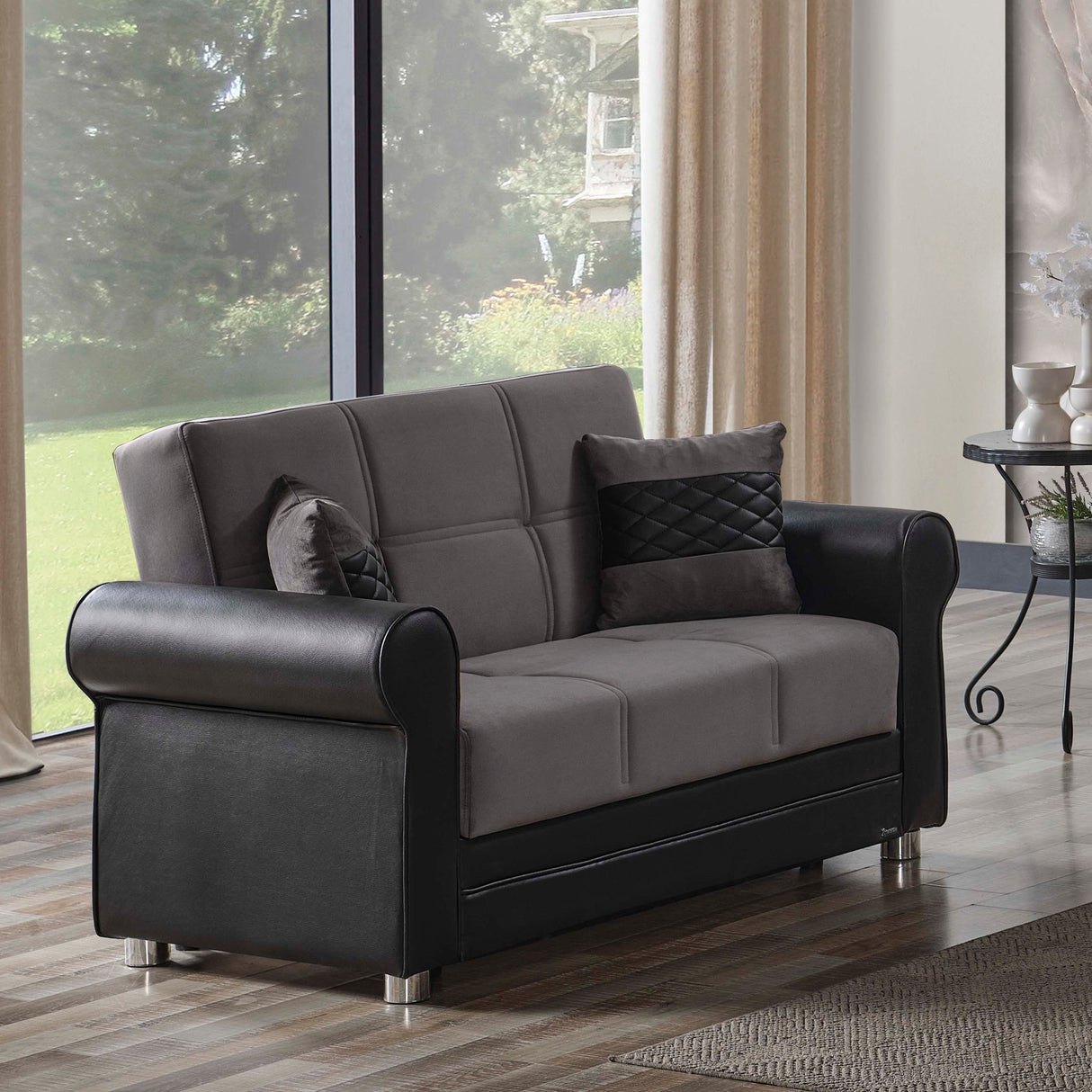 Ottomanson Avalon - Upholstered Convertible Loveseat With Storage