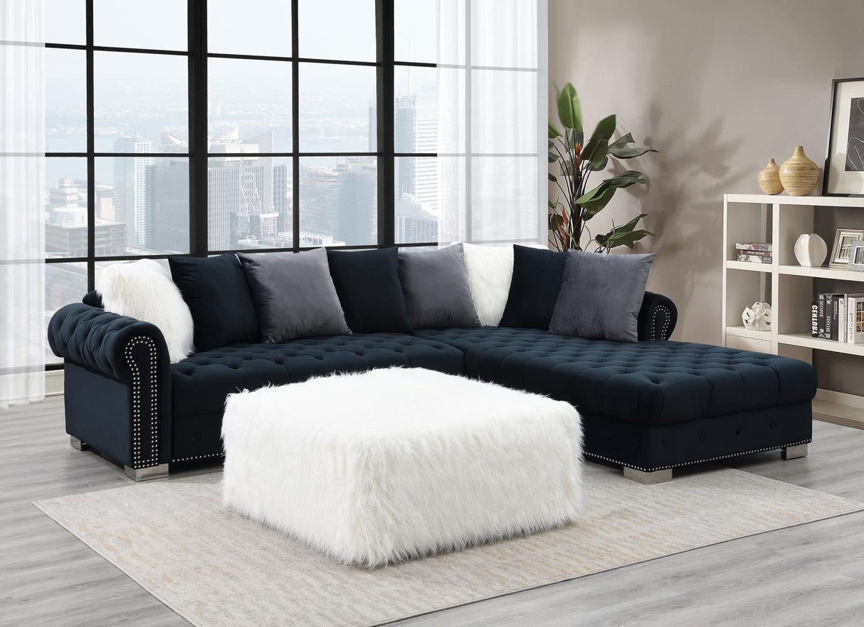 U303 - 2 Piece Sectional - Black