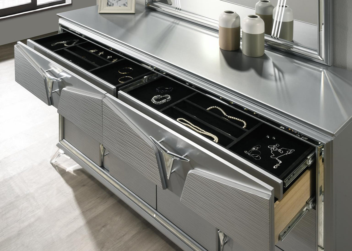 B024 - Dresser - Olive Shimmer Silver