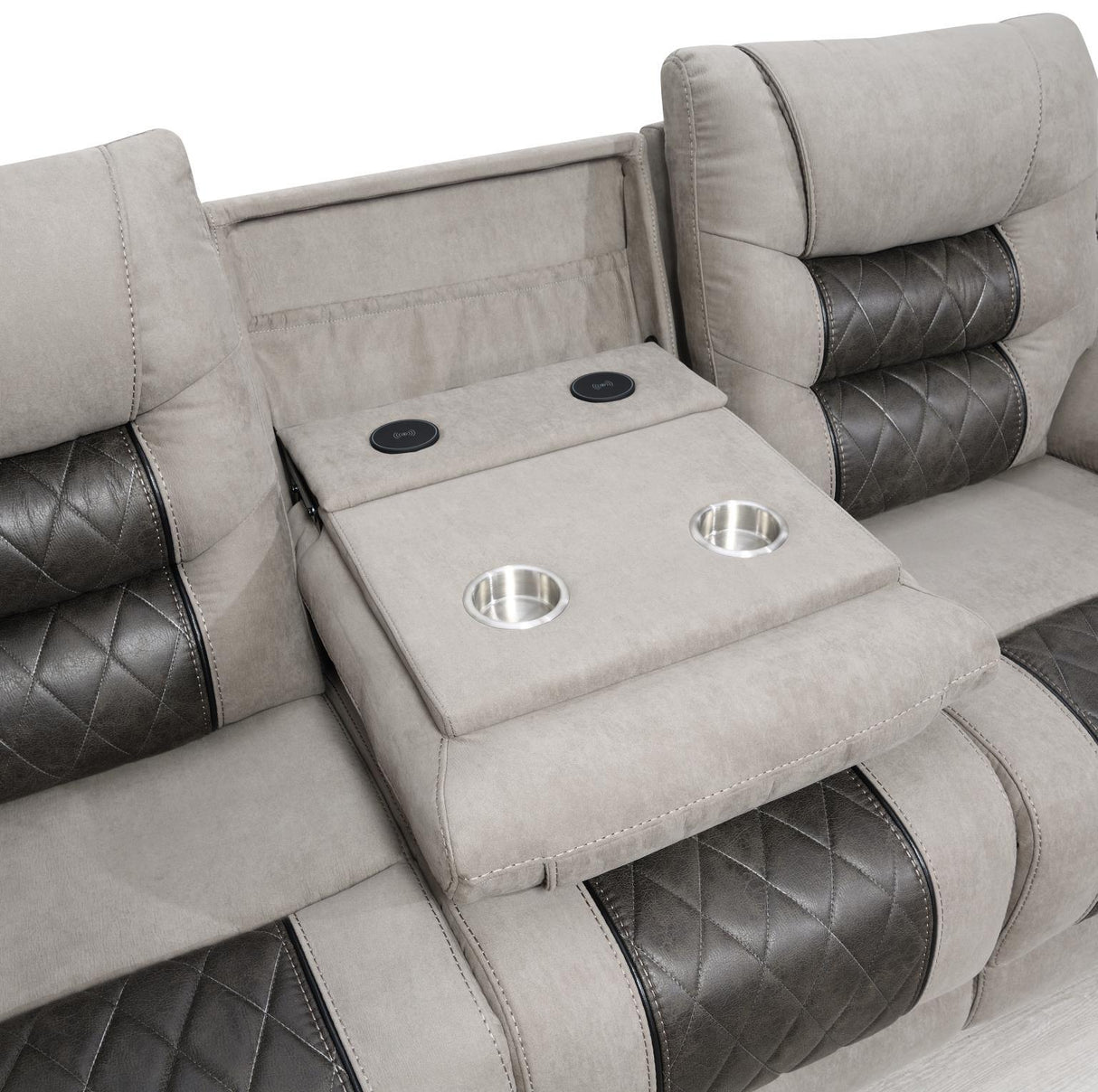 U142 - Motion Glider Loveseat - Charcoal