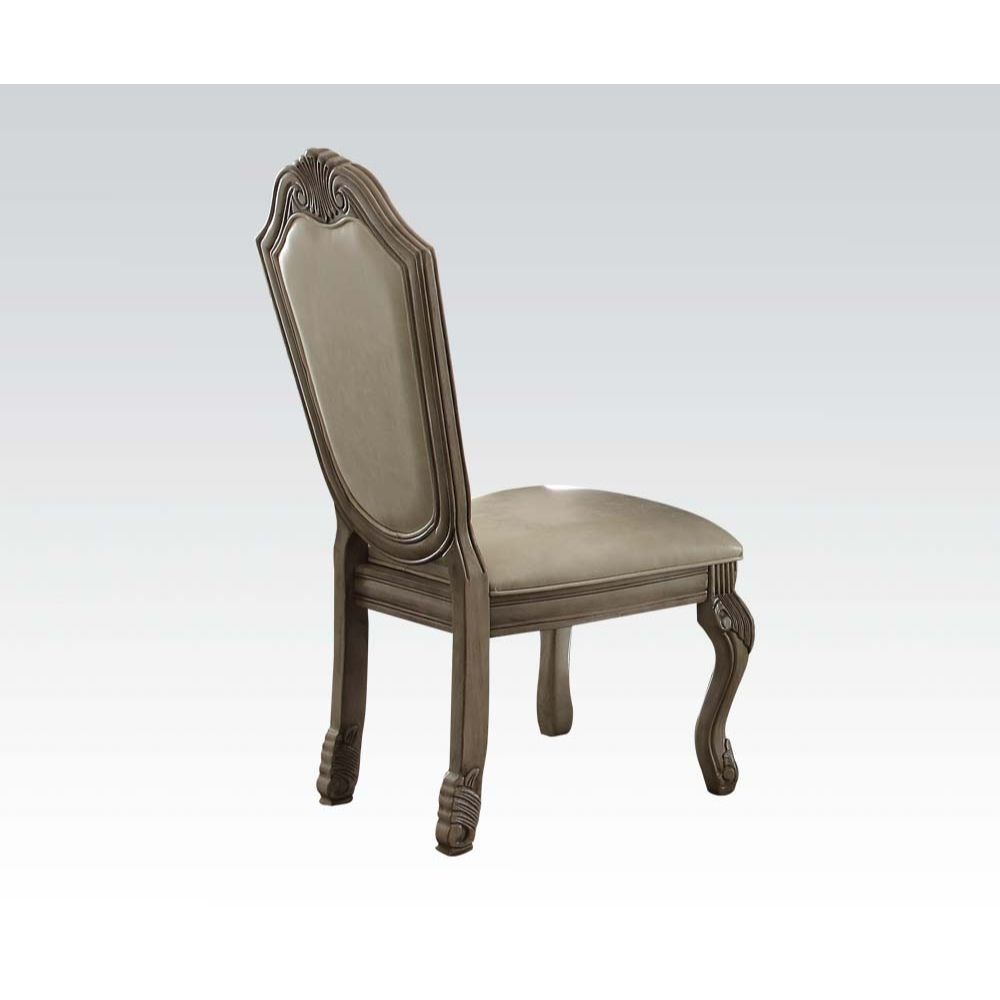 Chateau De Ville - Side Chair (Set of 2) - Synthetic Leather & Antique White