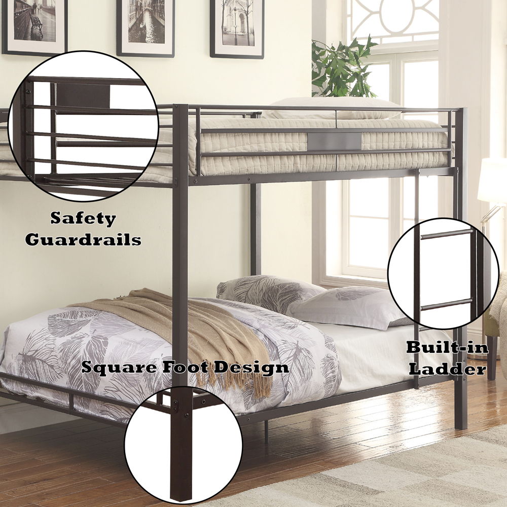 Limbra - Double Queen Bunk Bed - Sandy Black