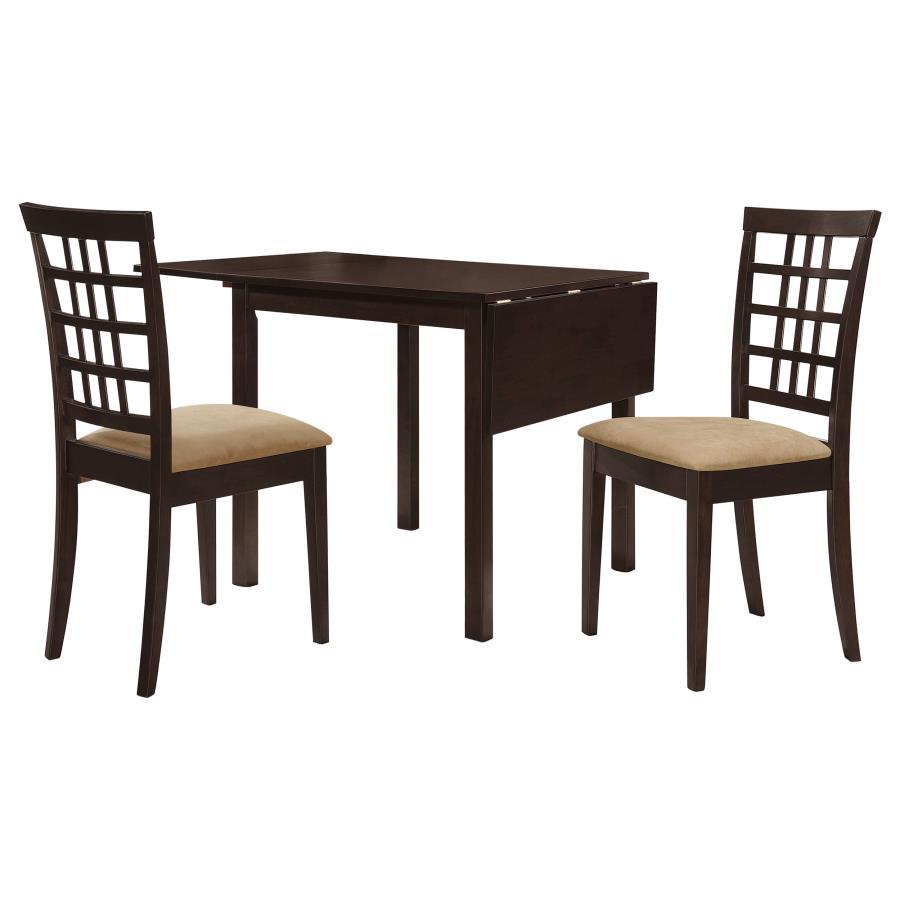 Kelso - 3 Piece Drop Leaf Dining Table Set - Cappuccino