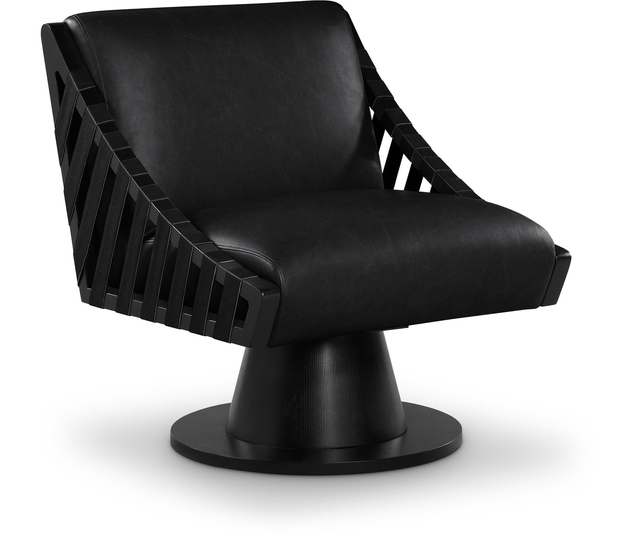 Millwin - Swivel Accent Chair With Black Base