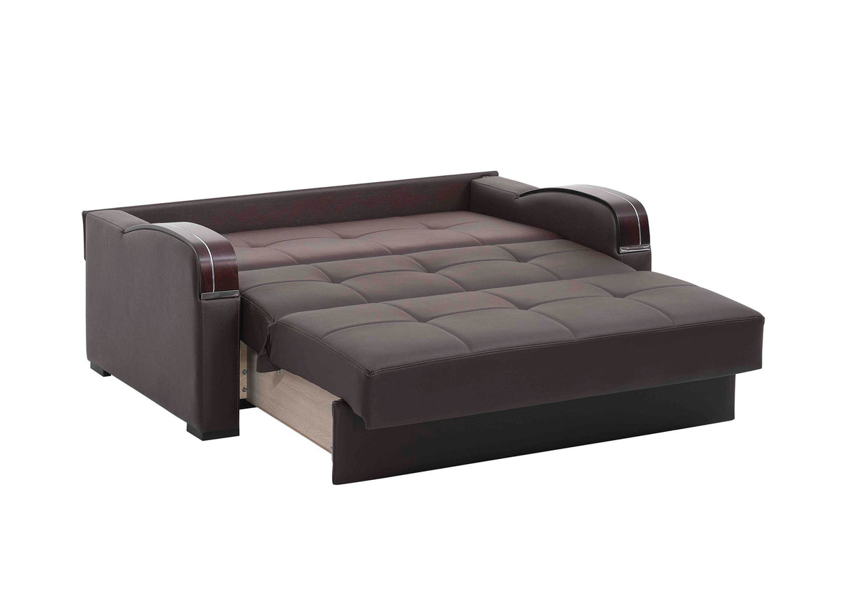 Ottomanson Sleep Plus - Upholstered Convertible Loveseat With Storage