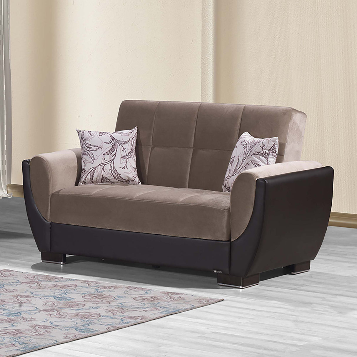Ottomanson Armada Air - Upholstered Convertible Loveseat With Storage