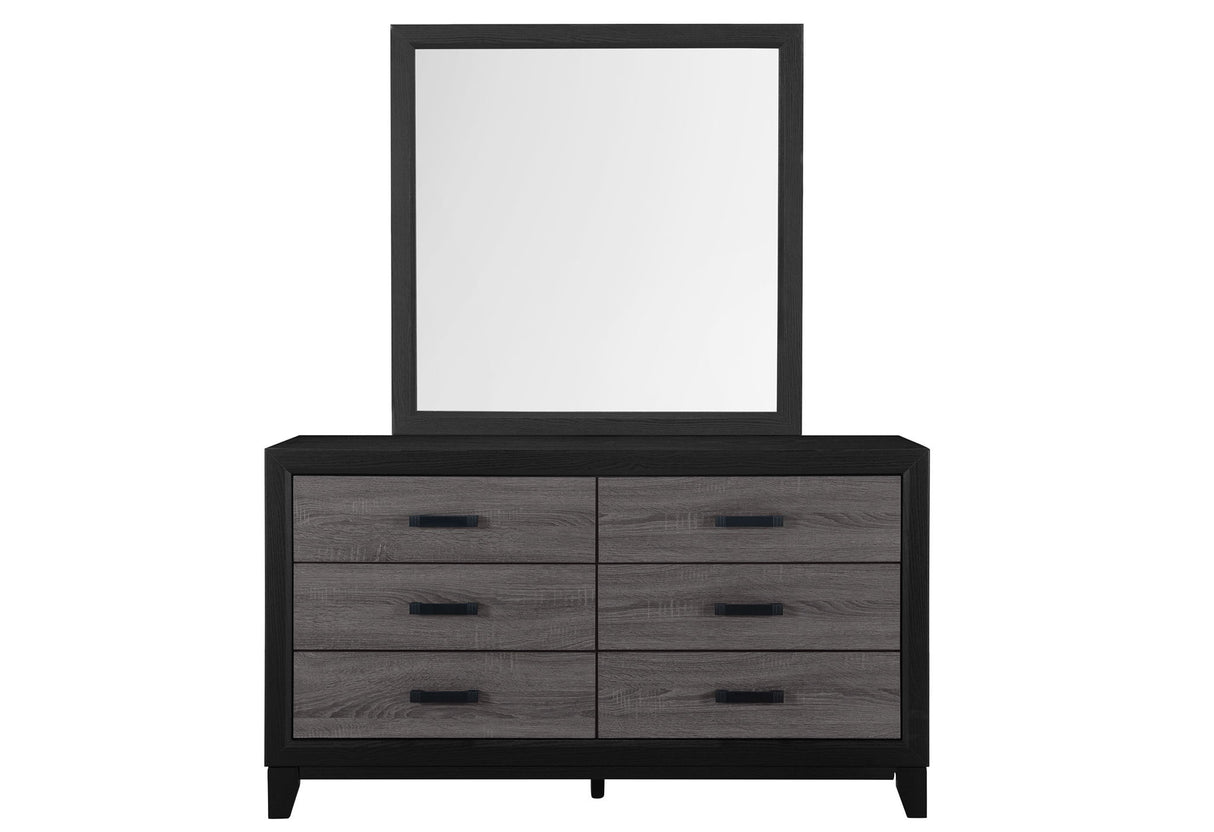 Lisbon - 5 Piece Full Bedroom Set - Gray / Black