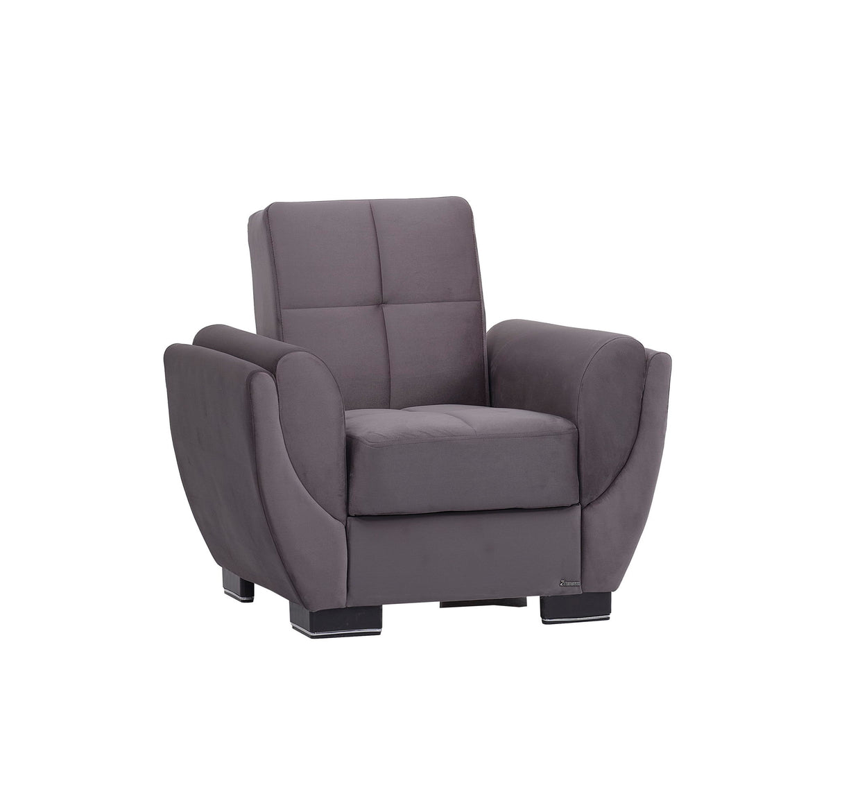 Ottomanson Armada Air - Upholstered Convertible Armchair With Storage - Microfiber