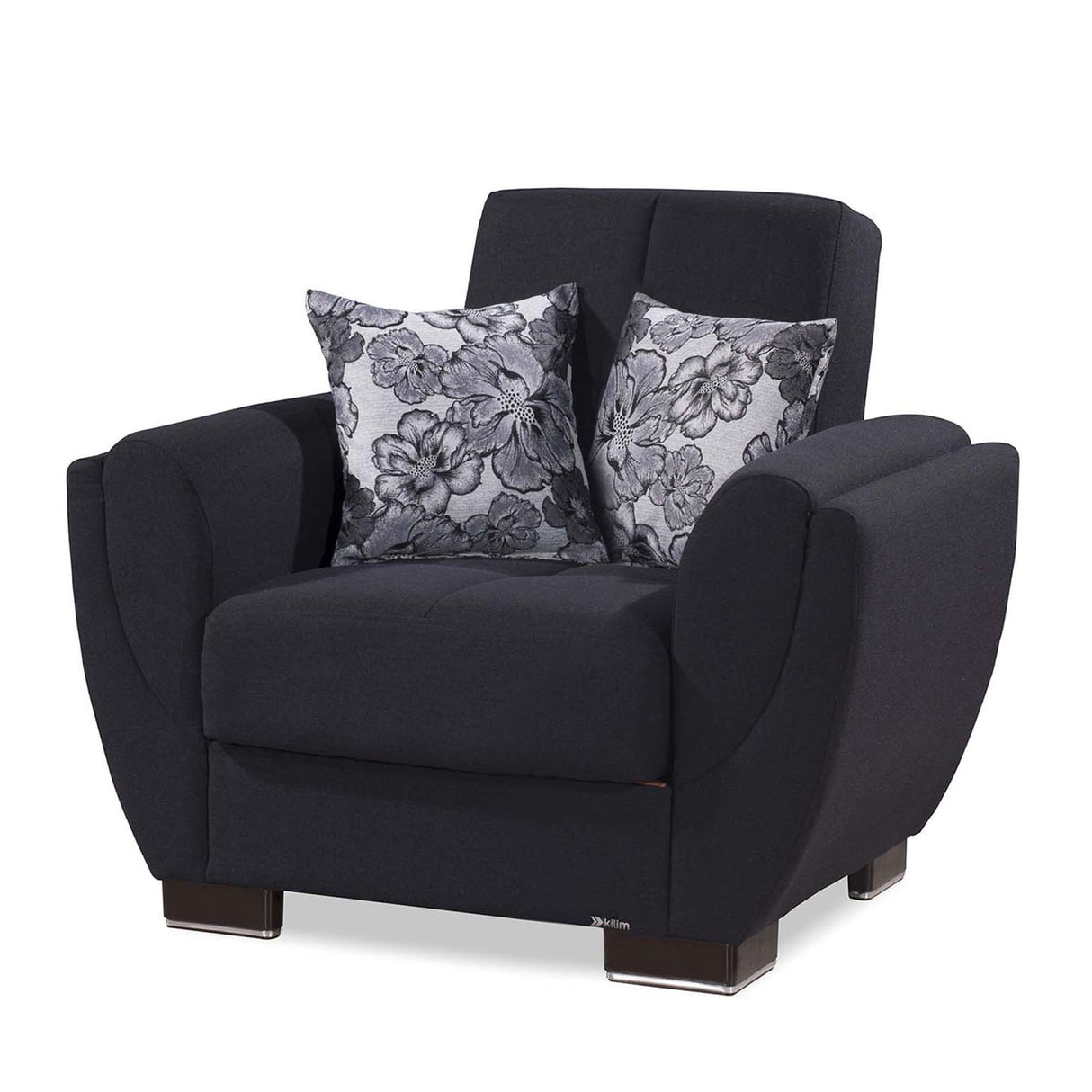 Ottomanson Armada Air - Upholstered Convertible Armchair With Storage - Polyester