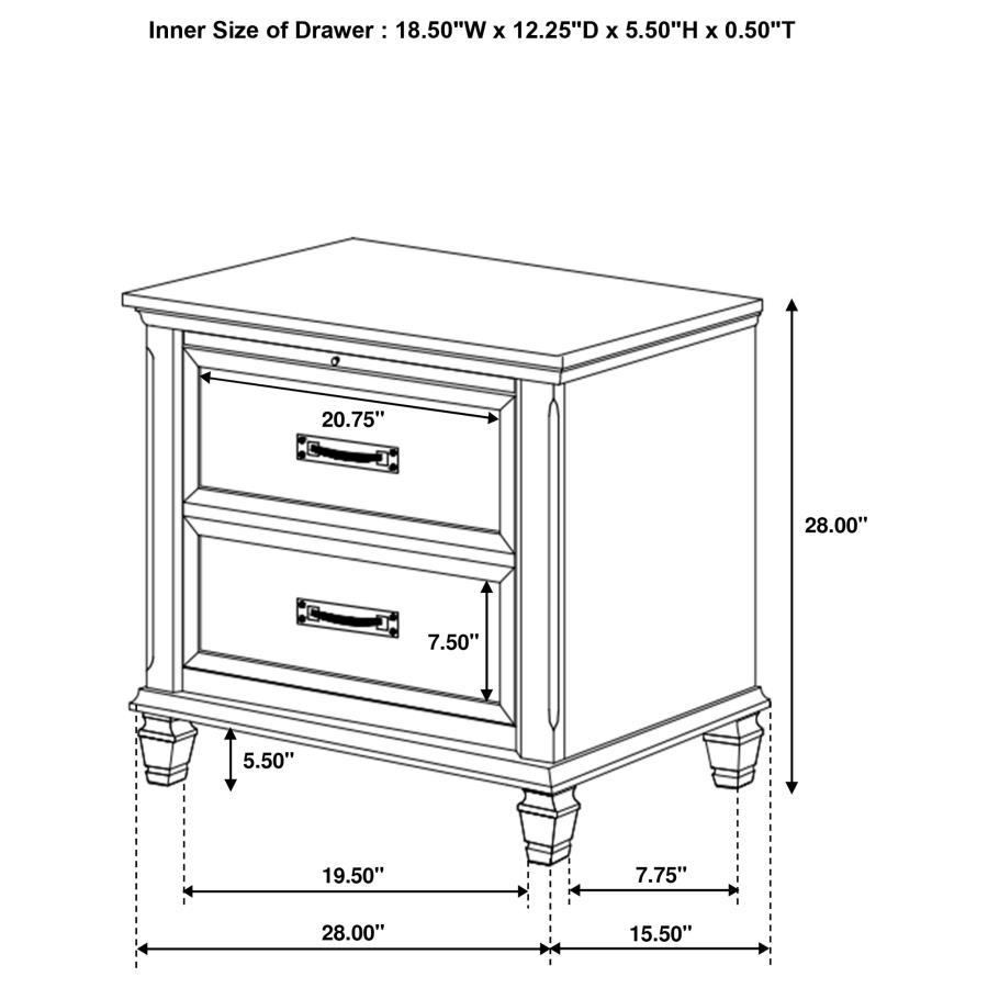 Franco - 2-Drawer Nightstand