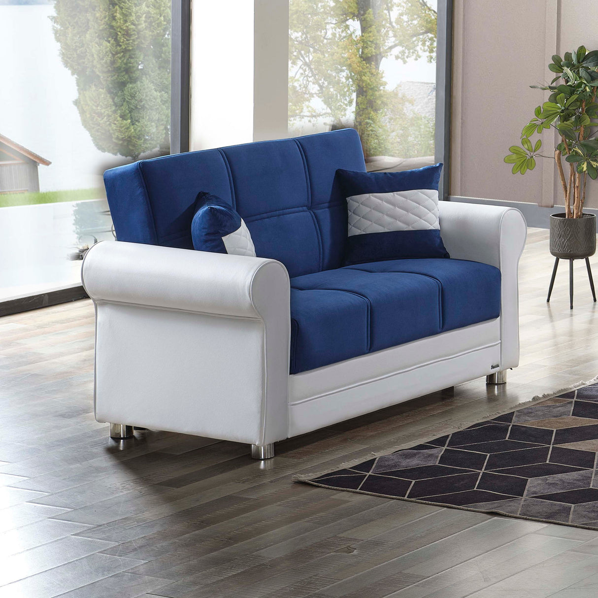 Ottomanson Avalon - Upholstered Convertible Loveseat With Storage