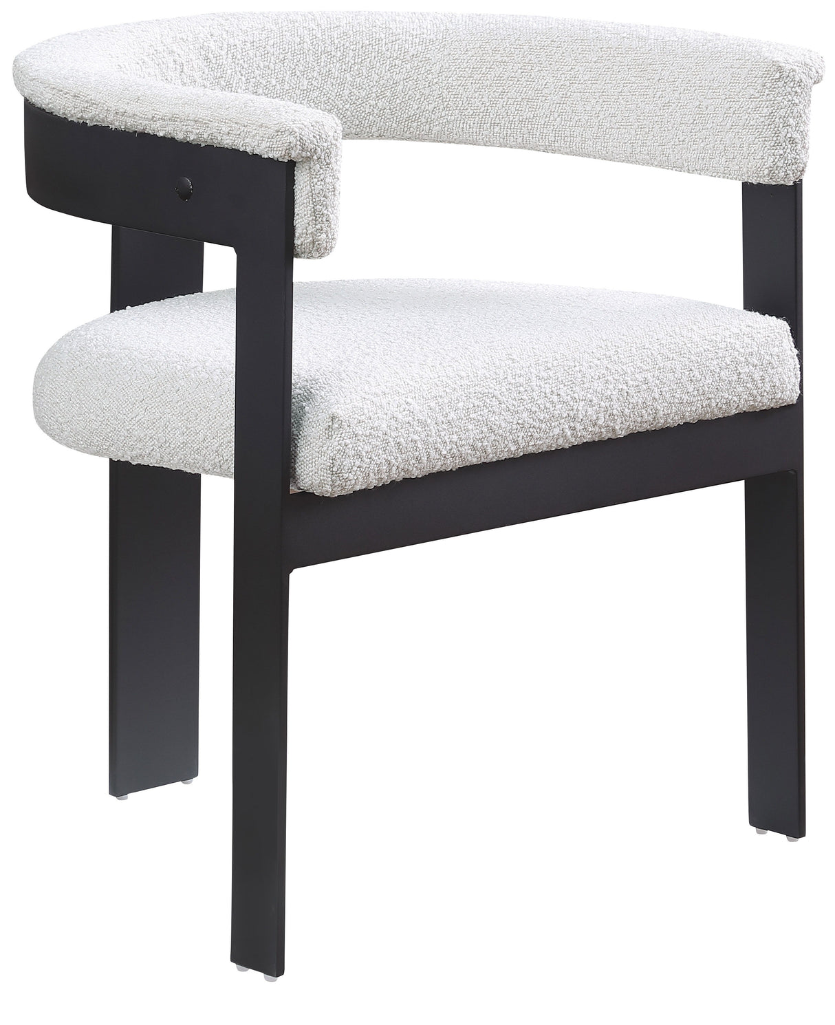 Romeo - Boucle Dining Chair With Black Base (Set of 2)