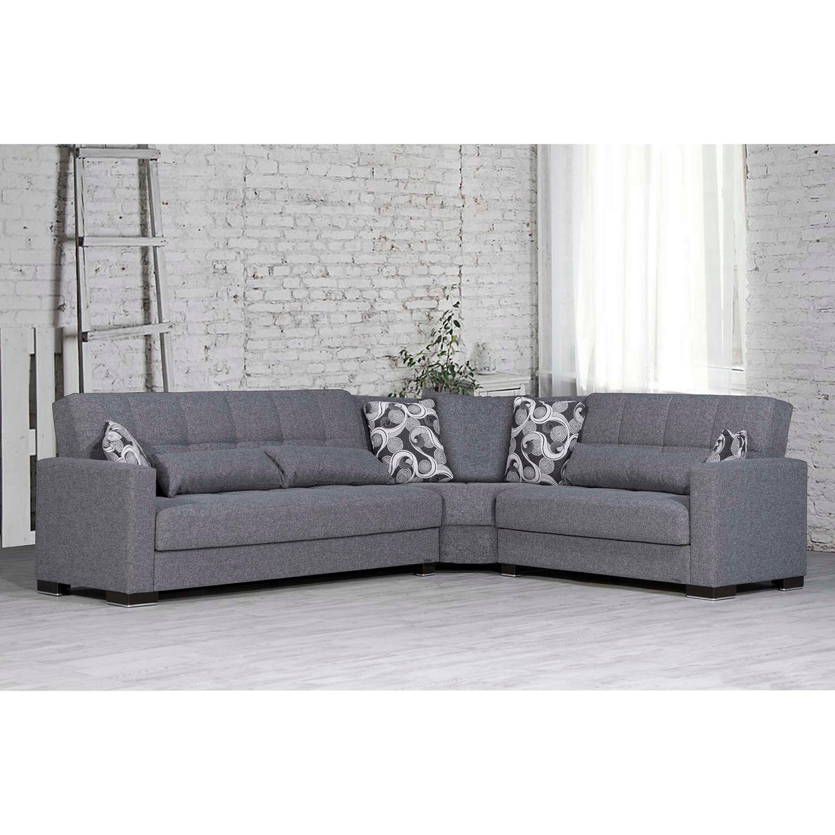 Ottomanson Armada - Upholstered Convertible Sectional With Storage - Polyester