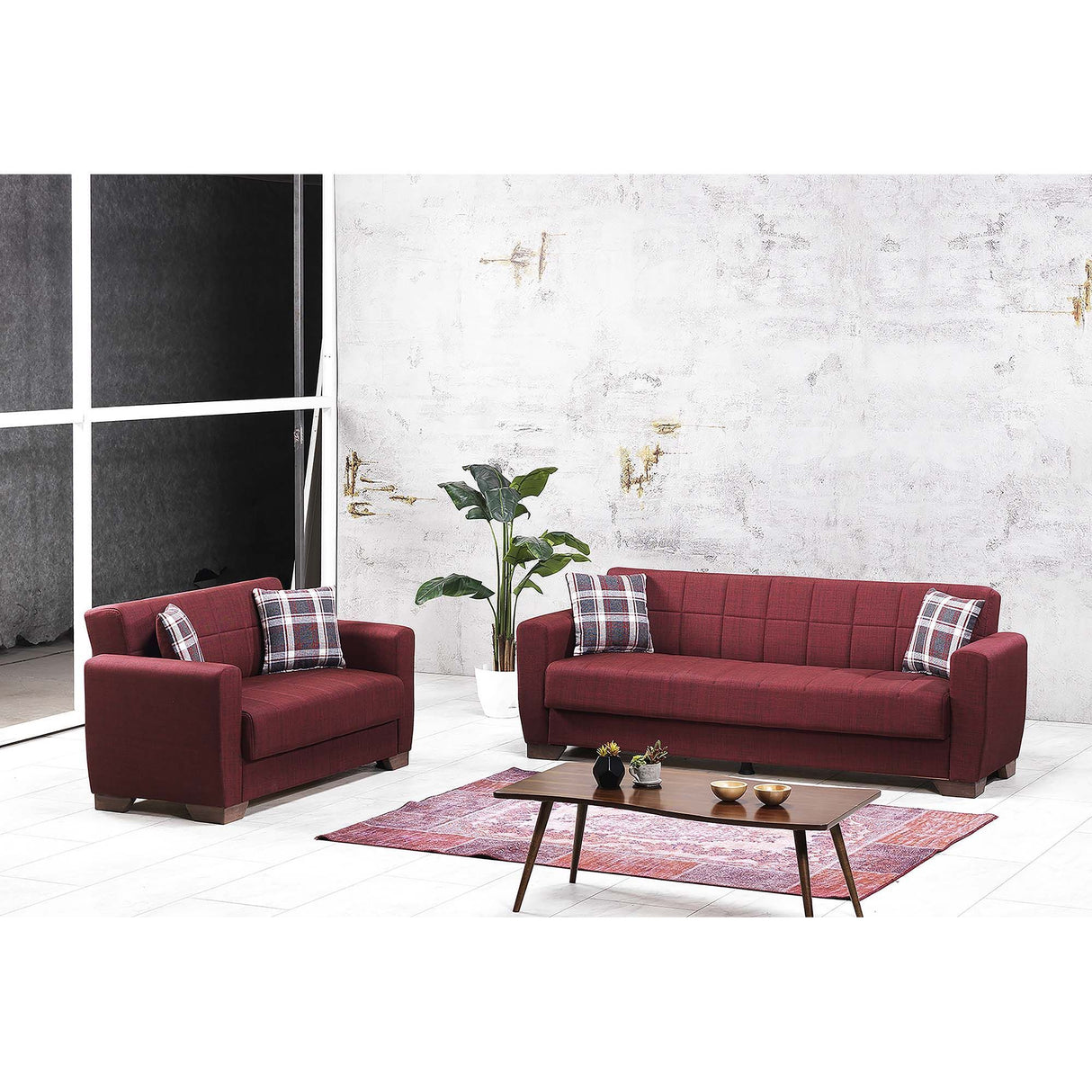 Ottomanson Barato - Upholstered Convertible Loveseat With Storage