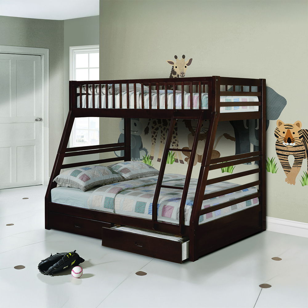 Jason - Twin Over Full Bunk Bed - Espresso