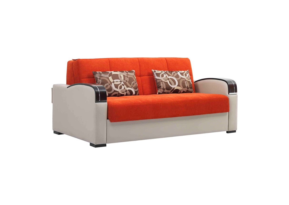 Ottomanson Sleep Plus - Upholstered Convertible Loveseat With Storage
