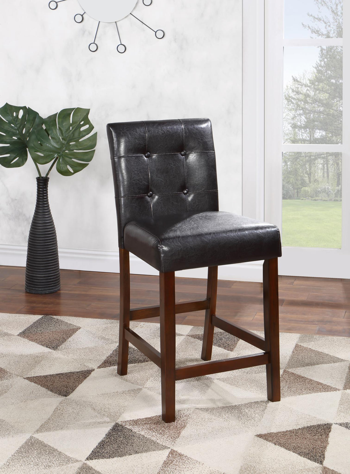 D203 - 5 Piece Dining Room Set (Counter Table With 4 Chairs) - Brown