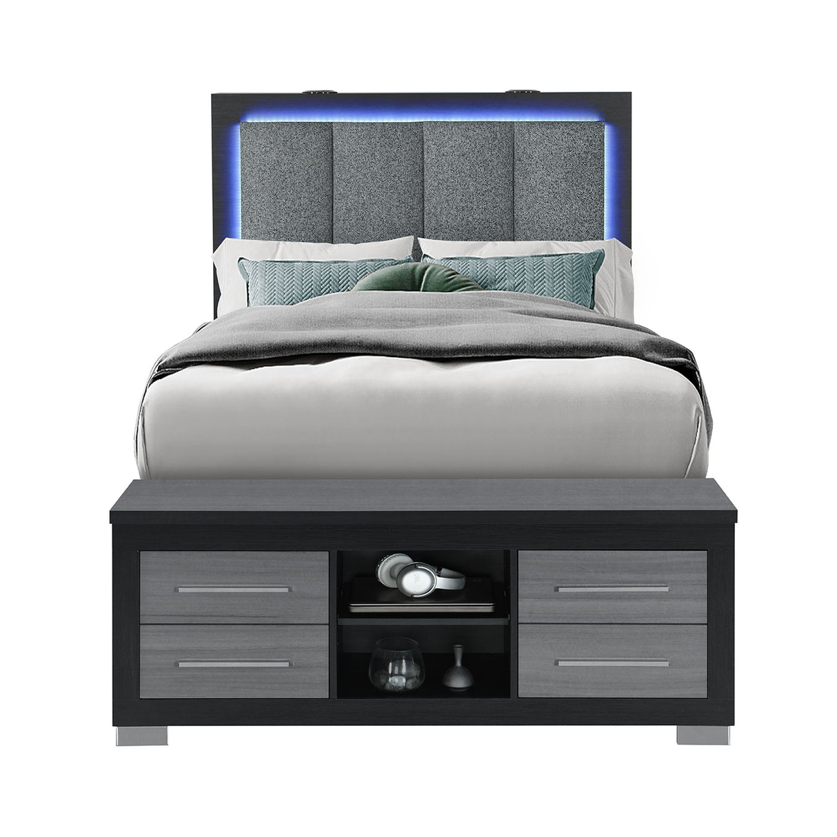 Messa - Bed With Storage Features And LED Lighting
