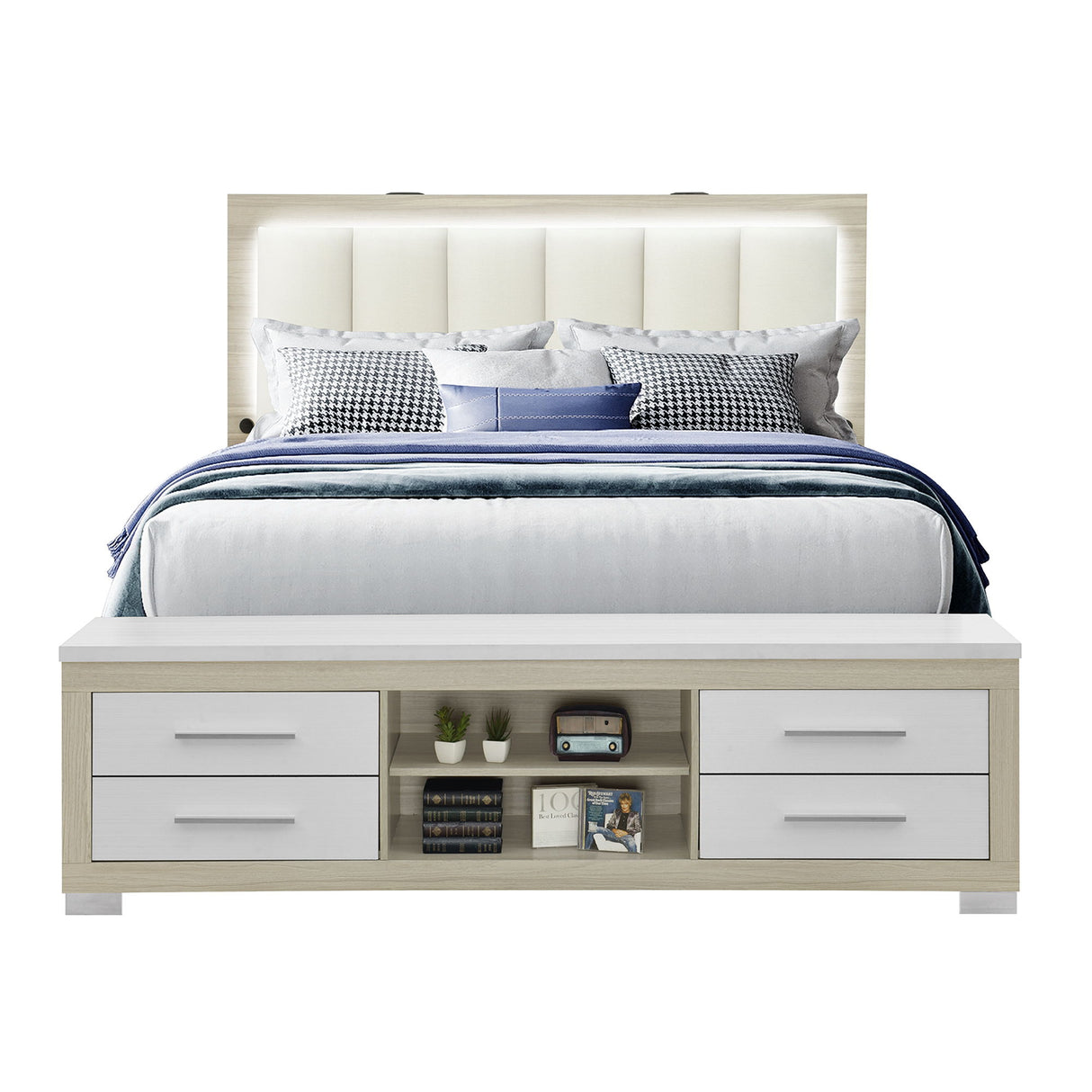 Messa - Bed With Storage Features And LED Lighting