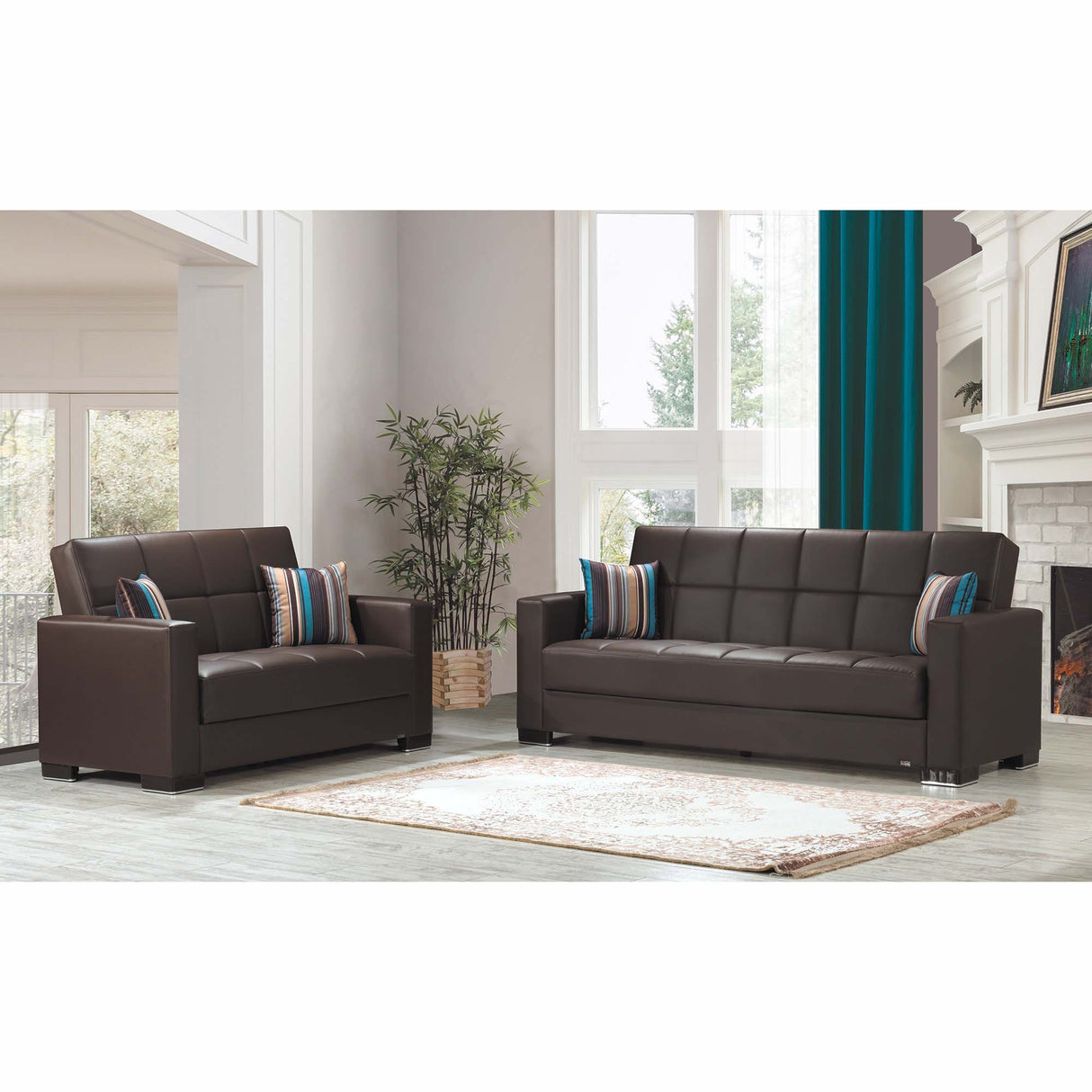 Ottomanson Armada - Upholstered Convertible Loveseat With Storage