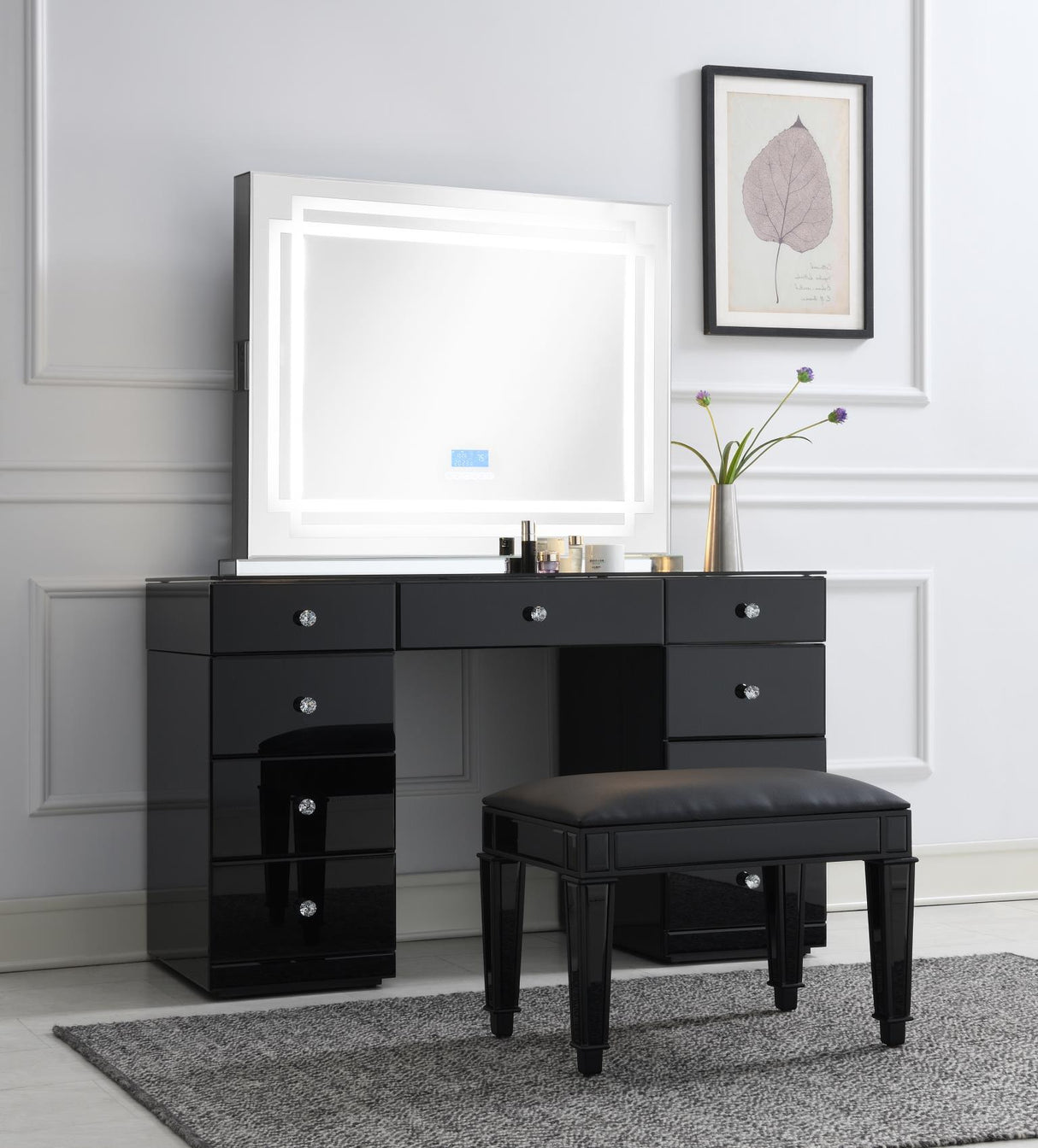 G-316 - Wood Vanity - Black