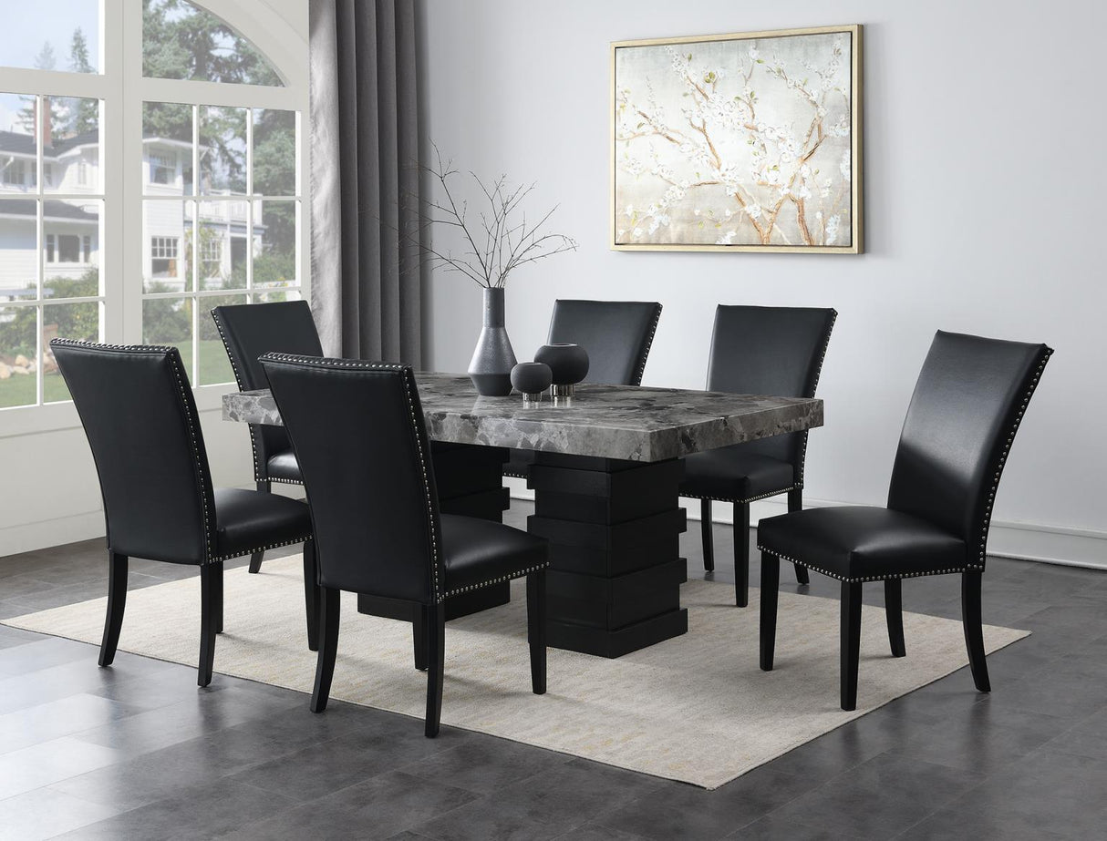 D137 - Dining Room Set With Leather Chairs
