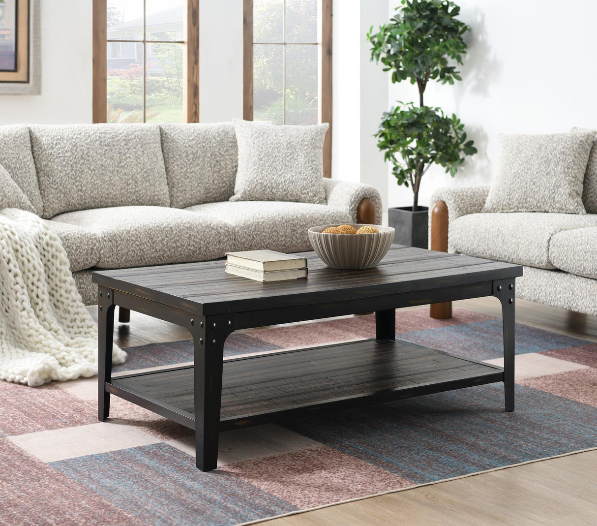 T110 - Lift-Top Coffee Table - Dark Brown