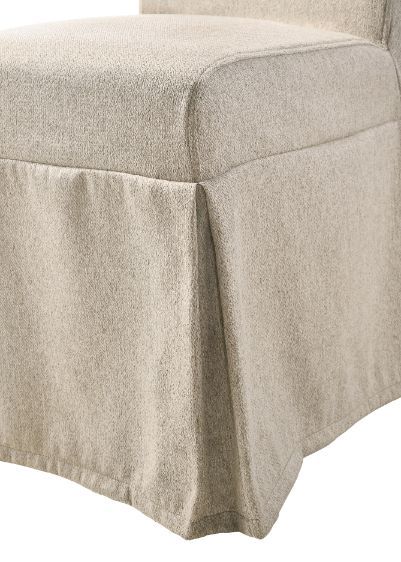 Faustine - 40" Side Chair (Set of 2) - Tan Fabric & Salvaged Light Oak