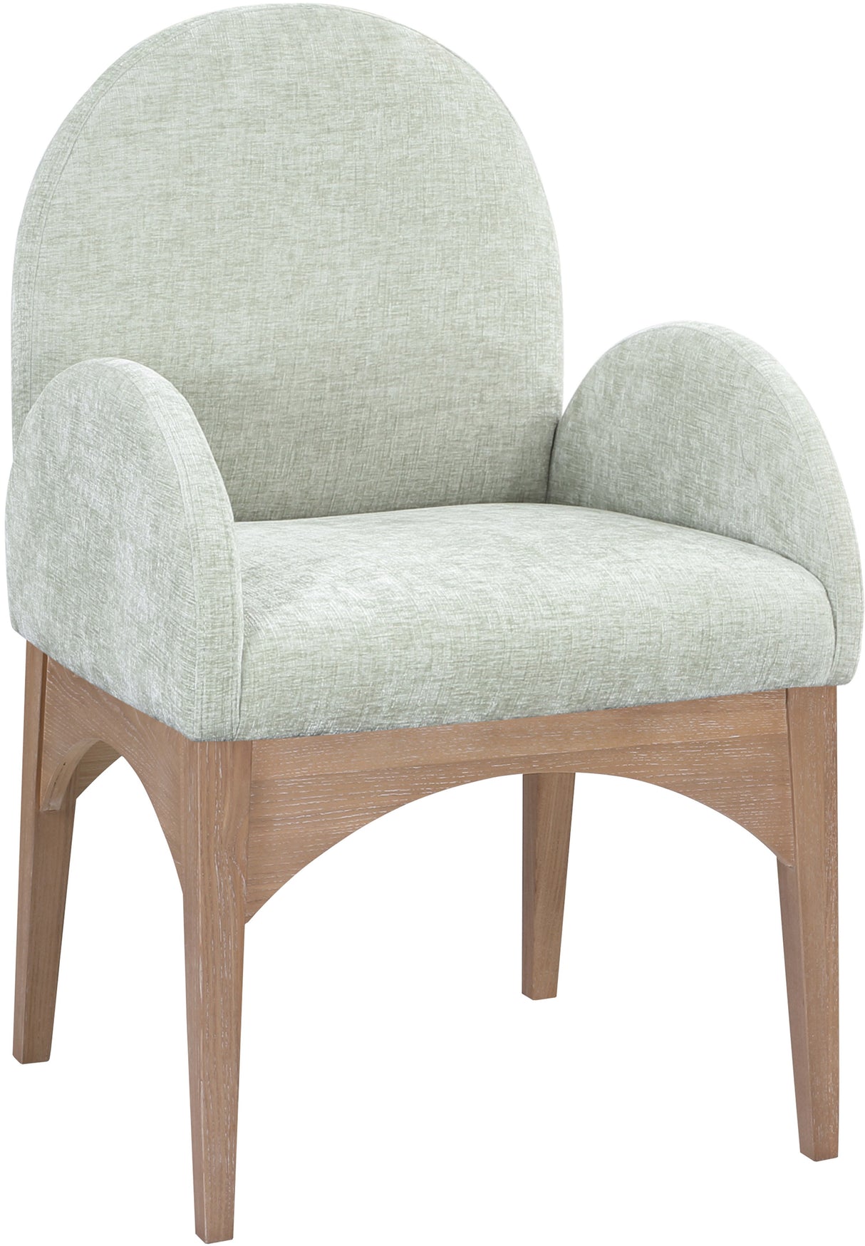 Waldorf - Chenille Dining Arm Chair With Natural Legs
