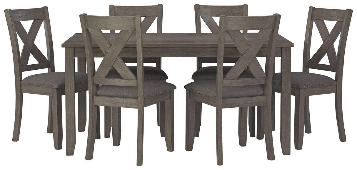 Caitbrook - RECT DRM Table Set (Set of 7) - Gray